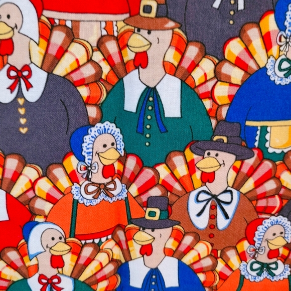 Thanksgiving Scrub top. Tag is missing but fits like a small. - Picture 2 of 3